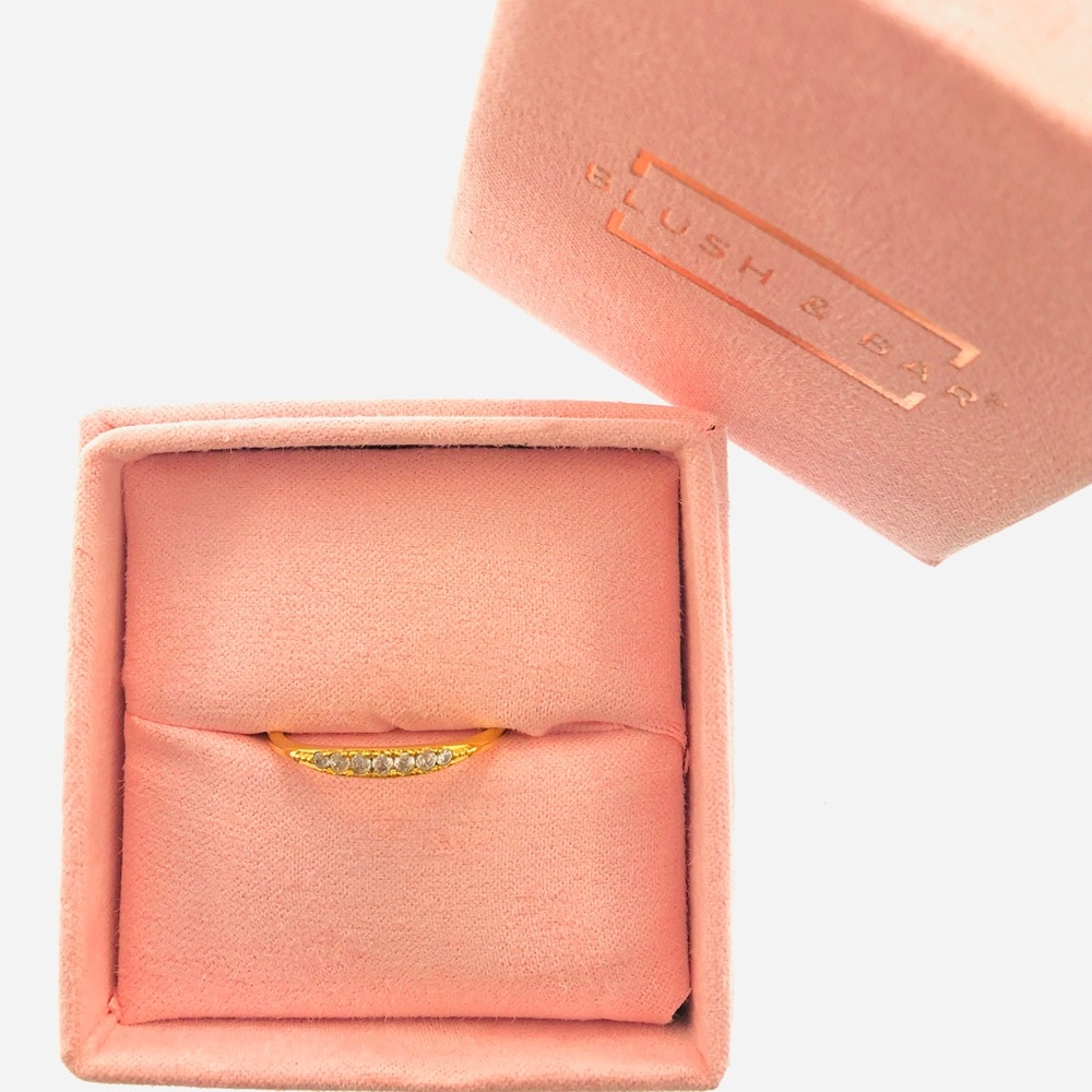 Women’s Blush & Bar Gold Kathleen Stack Ring